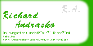 richard andrasko business card
